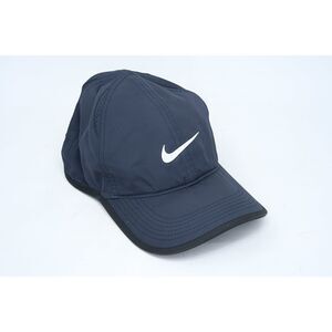 Nike Dri-FIT Featherlight Running Hat Navy Blue Swoosh Performance Sport Cap